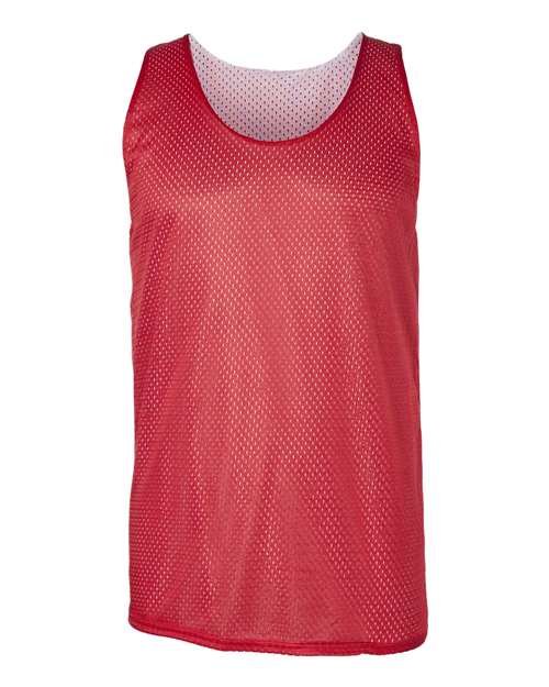 Badger Men's Pro Mesh Reversible Tank Top - Red/ White