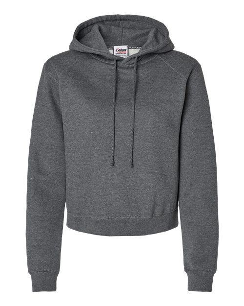 Badger Women's Crop Hooded Sweatshirt - Charcoal