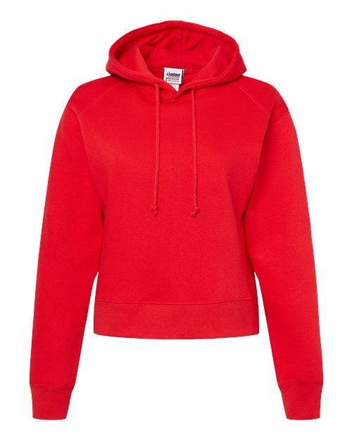 Badger Women's Crop Hooded Sweatshirt - Red