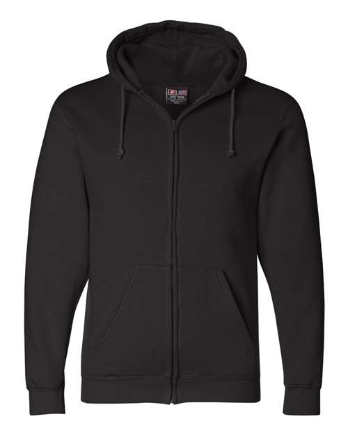 Bayside Unisex USA-Made Full-Zip Hooded Sweatshirt - Black