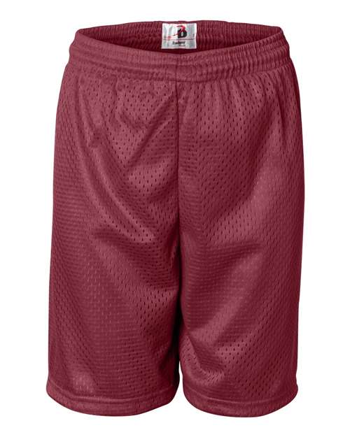 Badger Youth Pro Mesh 6" Shorts - Cardinal