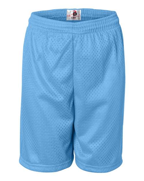 Badger Youth Pro Mesh 6" Shorts - Columbia Blue 