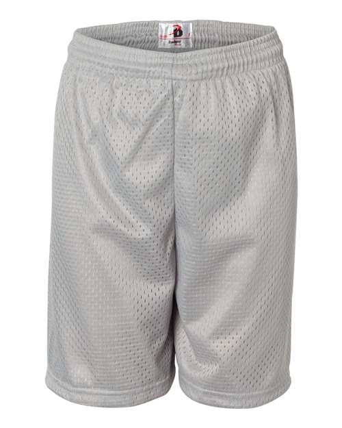 Badger Youth Pro Mesh 6" Shorts - Silver