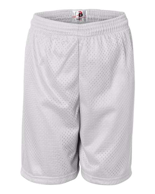 Badger Youth Pro Mesh 6" Shorts - White