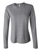 BELLA + CANVAS Women’s Jersey Long Sleeve Tee - Deep Heather