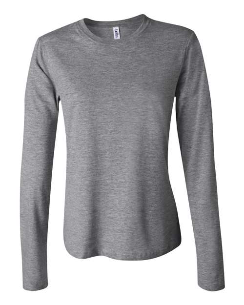 BELLA + CANVAS Women’s Jersey Long Sleeve Tee - Deep Heather