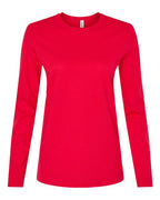 BELLA + CANVAS Women’s Jersey Long Sleeve Tee - Red