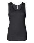 BELLA + CANVAS Women's Baby Rib Tank - Black
