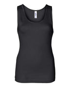 BELLA + CANVAS Women's Baby Rib Tank - Black