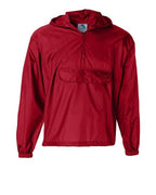 Augusta Sportswear Unisex Packable Half-Zip Hooded Pullover Jacket - Red