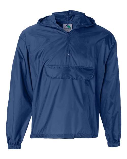 Augusta Sportswear Unisex Packable Half-Zip Hooded Pullover Jacket - Royal