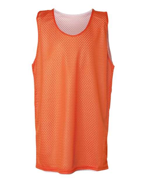 Badger Youth Pro Mesh Reversible Tank Top - Burnt Orange White