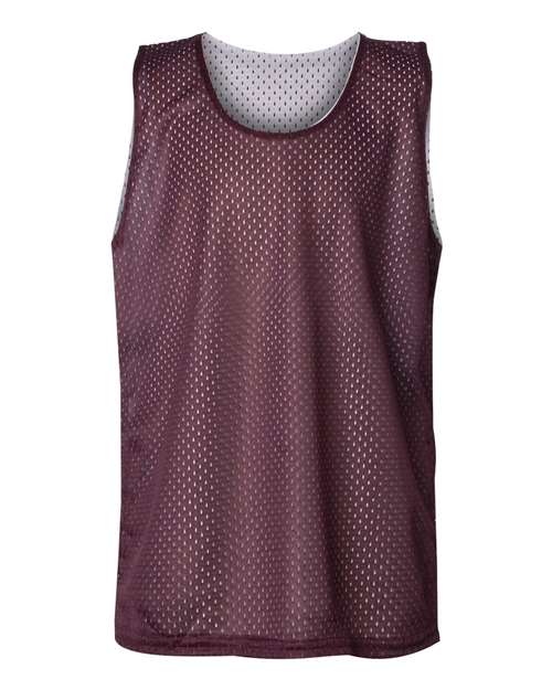 Badger Youth Pro Mesh Reversible Tank Top - Maroon/ White