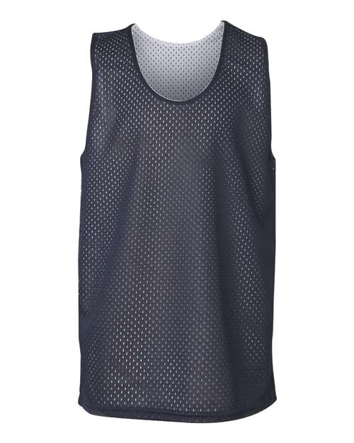 Badger Youth Pro Mesh Reversible Tank Top - Navy/ White