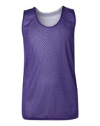 Badger Youth Pro Mesh Reversible Tank Top - Purple/ White