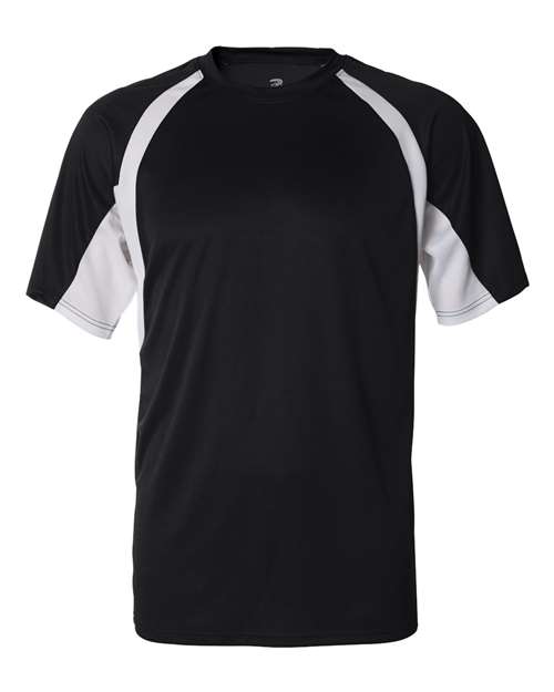 Badger Men's B-Core Hook T-Shirt (Part 1 of 2) - Black/ White