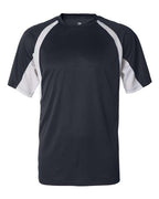 Badger Men's B-Core Hook T-Shirt (Part 1 of 2) - Navy/ White