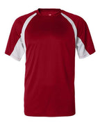Badger Men's B-Core Hook T-Shirt (Part 2 of 2) - Red/ White