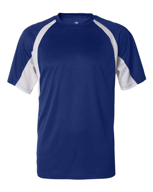 Badger Men's B-Core Hook T-Shirt (Part 2 of 2) - Royal/ White