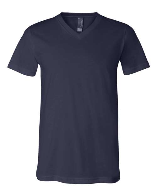 BELLA + CANVAS Unisex Jersey V-Neck Tee (Part 1 of 2) - Navy