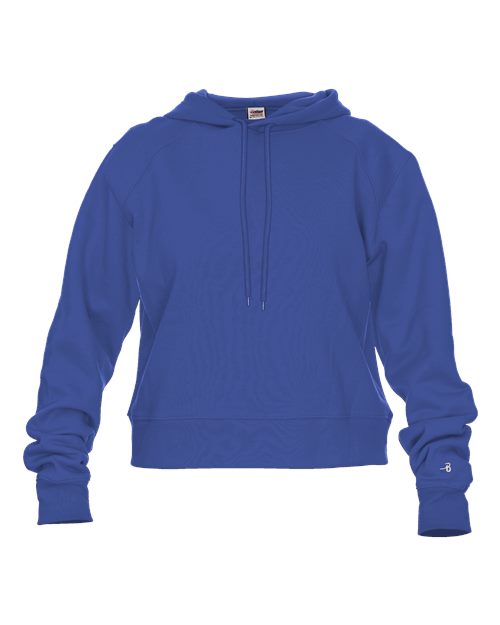Badger Women's Crop Hooded Sweatshirt - Royal