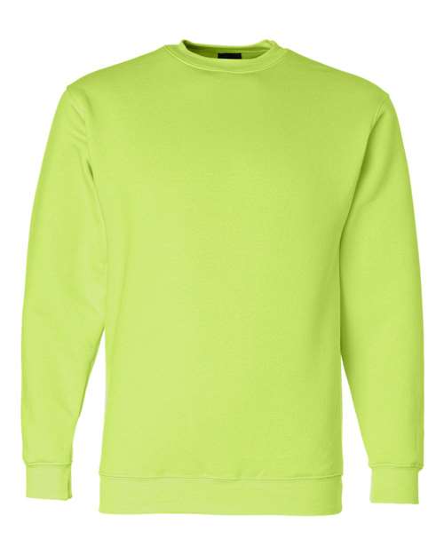 Bayside Unisex USA-Made Crewneck Sweatshirt (Part 1 of 2) - Lime Green