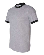Augusta Sportswear Unisex 50/50 Ringer T-Shirt (Part 1 of 2) - Athletic Heather/ Black