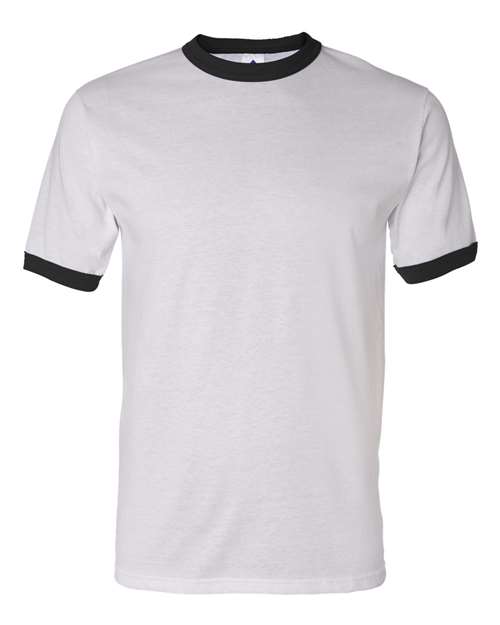 Augusta Sportswear Unisex 50/50 Ringer T-Shirt (Part 1 of 2) - White/ Black