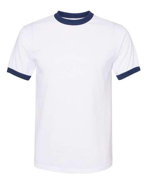Augusta Sportswear Unisex 50/50 Ringer T-Shirt (Part 2 of 2) - White/ Navy