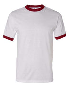 Augusta Sportswear Unisex 50/50 Ringer T-Shirt (Part 2 of 2) - White/ Red