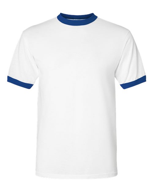 Augusta Sportswear Unisex 50/50 Ringer T-Shirt (Part 2 of 2) - White/ Royal