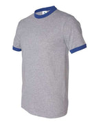 Augusta Sportswear Unisex 50/50 Ringer T-Shirt (Part 1 of 2) - Athletic Heather/ Royal