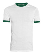 Augusta Sportswear Unisex 50/50 Ringer T-Shirt (Part 1 of 2) - White/ Dark Green