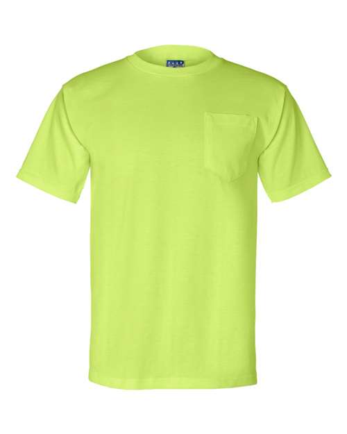 Bayside Unisex Union-Made Pocket T-Shirt - Lime Green