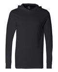 BELLA + CANVAS Unisex Jersey Hooded Long Sleeve Tee - Black