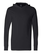 BELLA + CANVAS Unisex Jersey Hooded Long Sleeve Tee - Black