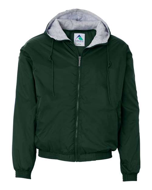Augusta Sportswear Unisex Fleece Lined Hooded Jacket - Dark Green