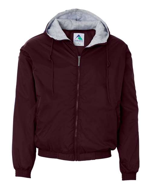 Augusta Sportswear Unisex Fleece Lined Hooded Jacket - Maroon