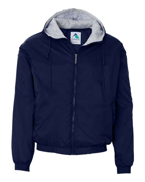 Augusta Sportswear Unisex Fleece Lined Hooded Jacket - Navy