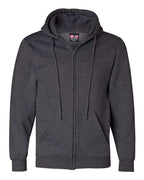 Bayside Unisex USA-Made Full-Zip Hooded Sweatshirt - Charcoal Heather