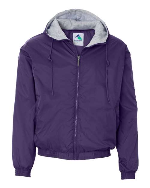 Augusta Sportswear Unisex Fleece Lined Hooded Jacket - Purple