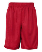 Badger Men's Pro Mesh 9" Shorts with Pockets - Red