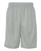Badger Men's Pro Mesh 9" Shorts with Pockets - Silver
