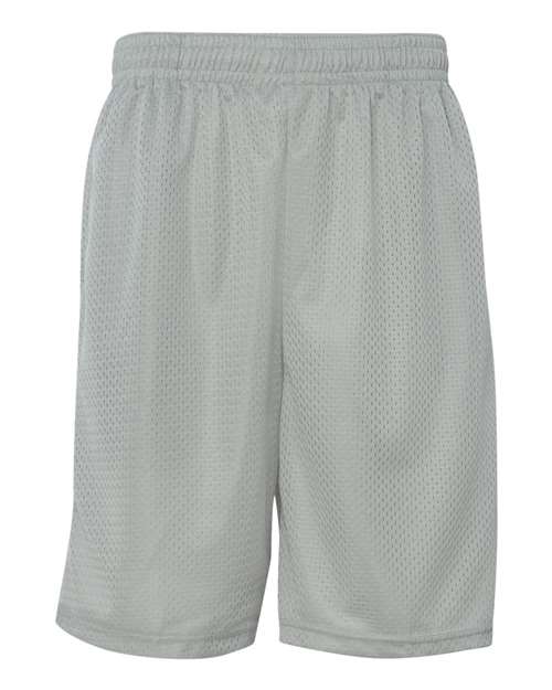 Badger Men's Pro Mesh 9" Shorts with Pockets - Silver