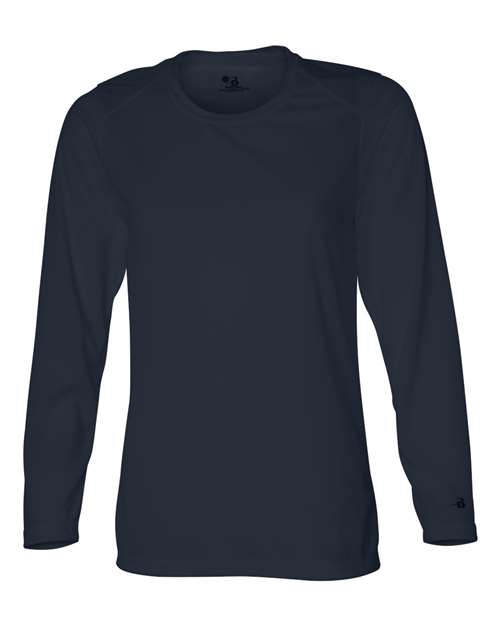 Badger Women's B-Core Long Sleeve T-Shirt (Part 1 of 2) - Navy