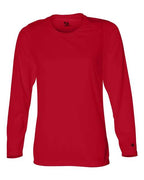 Badger Women's B-Core Long Sleeve T-Shirt (Part 1 of 2) - Red