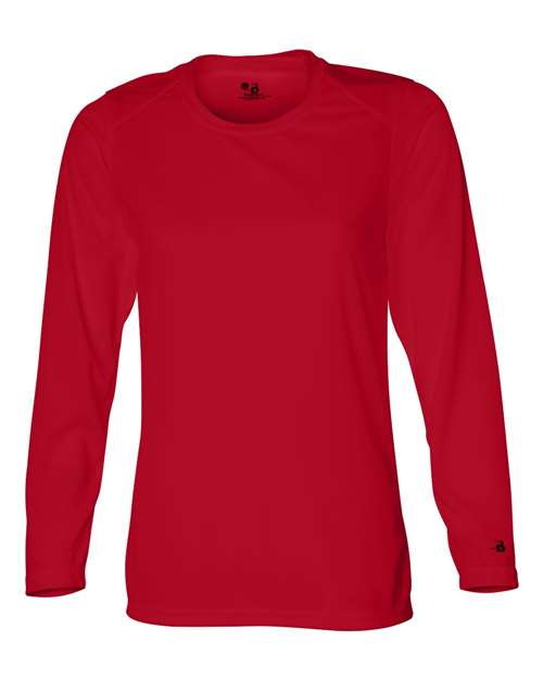 Badger Women's B-Core Long Sleeve T-Shirt (Part 1 of 2) - Red