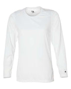 Badger Women's B-Core Long Sleeve T-Shirt (Part 2 of 2) - White