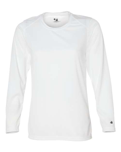 Badger Women's B-Core Long Sleeve T-Shirt (Part 2 of 2) - White