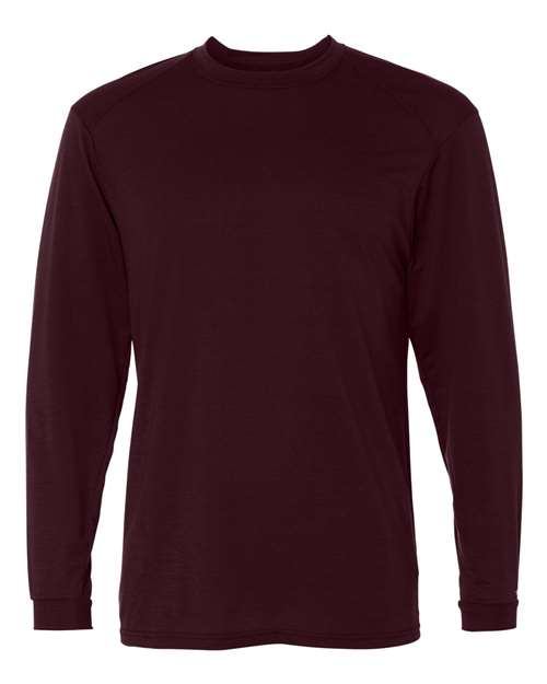 Badger Men's B-Tech Cotton-Feel Long Sleeve T-Shirt - Maroon